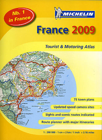 Michelin France Tourist and Motorist Shaded Relief Road ATLAS.