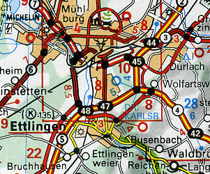 Germany, Benelux, Austria, and Switzerland, Tourist Road ATLAS.