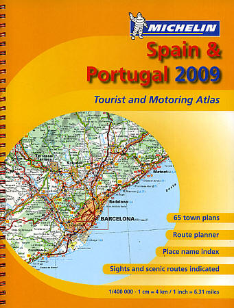 Spain and Portugal, Tourist Road ATLAS.