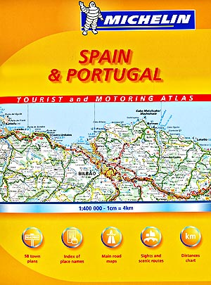 Spain and Portugal, Tourist Road ATLAS.