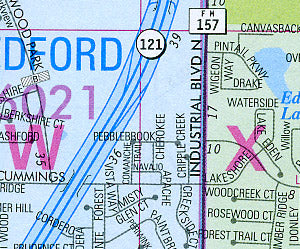 DALLAS and FT Worth "Metroplex" Street ATLAS, Texas, America.