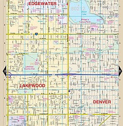 DENVER "Regional" Street ATLAS, Colorado, America.