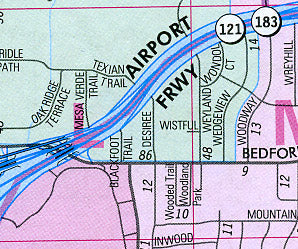 Ft. Worth Street ATLAS, Texas, America.