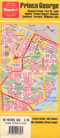 Prince George Postal Code Map Prince George, British Columbia, Canada.