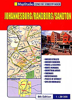 JOHANNESBURG and Witwatersrand Street ATLAS, South Africa.