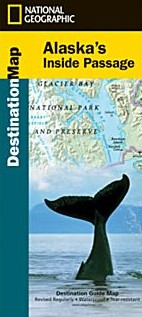 Alaska's Inside Passage Destination Road and Tourist Map.