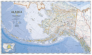 Alaska WALL Map.