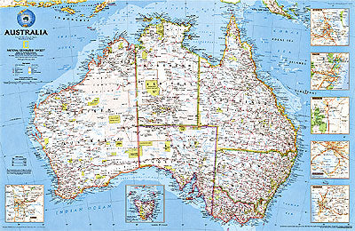 Australia Political WALL Map.