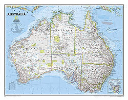 Australia Political WALL Map.