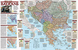 The Balkans Peninsula WALL Map.