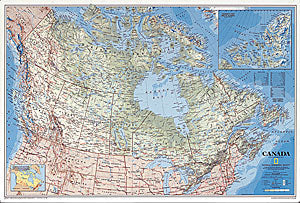 Canada Political WALL Map.