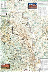 Capitol Reef National Park Road and Recreation Map, Utah, America.