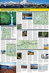 Central Cascades Destination Road and Tourist Map.