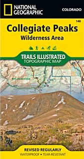 Collegiate Peaks Wilderness Trail Road Map.