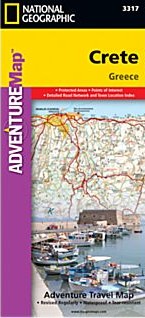 Crete Adventure Road Map, Greece.