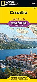 Croatia Adventure Road and Tourist Map.