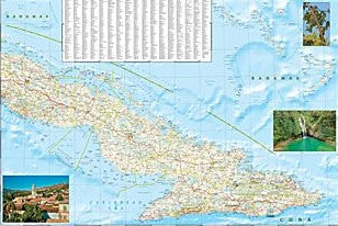 Cuba Adventure Road and Tourist Map.