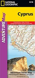 Cyprus Adventure Road and Tourist Map.