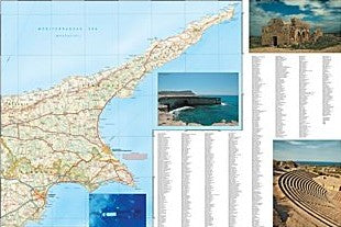 Cyprus Adventure Road and Tourist Map.