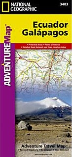 Ecuador and Galapagos Adventure Road and Tourist Map.