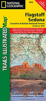 Flagstaff / Sedona, Coconino National Forest Map.