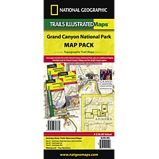 Grand Canyon Map Pack "Bundle" National Park, Road and Topographic Map.