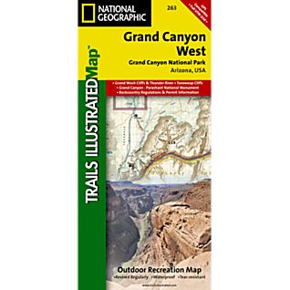 Grand Canyon West Trail National Park, Road and Topographic Map.