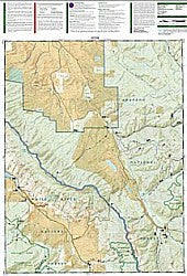 Green Mountain Reservoir and Ute Pass, Road and Recreation Map, Colorado, America.