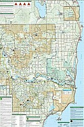 Huron National Forest Road and Recreation Map, Michigan, America.