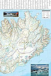 Iceland Adventure Road and Tourist Map.