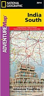 India South Adventure Road and Tourist Map.