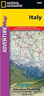 Italy Adventure Road and Tourist Map.