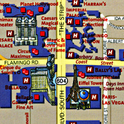 LAS VEGAS "Destination" map Las Vegas, America.