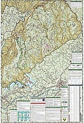 Linville Gorge and Mt. Mitchell - Pisgah NF, Road and Recreation Map, America.