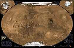 Mars WALL Map.