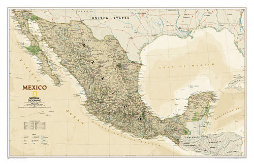 Mexico "Executive" WALL Map.