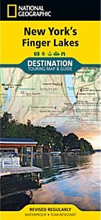 New York's Finger Lakes Destination Road Map, New York, America.