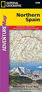 Northern Spain Adventure Road and Tourist Map.