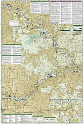 Ozark Scenic National Waterway map, America.