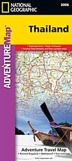 Thailand Adventure Road and Tourist Map.