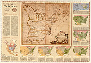 United States Territorial Growth WALL Map.