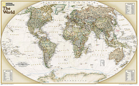 World Explorer "Executive" WALL Map.