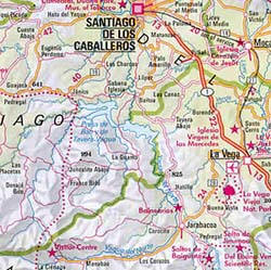 Haiti and the Dominican Republic ("Hispanola"), Road and Shaded Relief Tourist Map, West Indies.