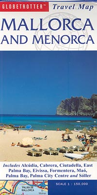 Majorca Map English Mallorca and Menorca (Balearic Islands), Road and Physical Tourist Map