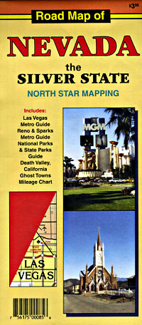 Nevada Road and Tourist Map, America.