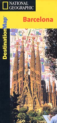 BARCELONA "Destination" Map, Catalonia, Spain.