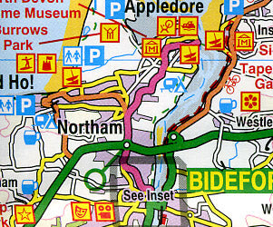 Devon and Somerset West Touring Maps.