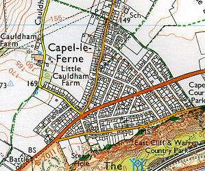 Dover, Folkestone and Hythe Road and Topographic Maps.