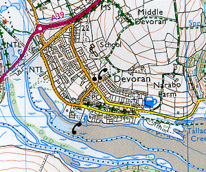 Redruth and St Agnes Road and Topographic Maps.