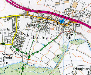 Sherwood forest, Mansfield and Worksop Road and Topographic Maps.